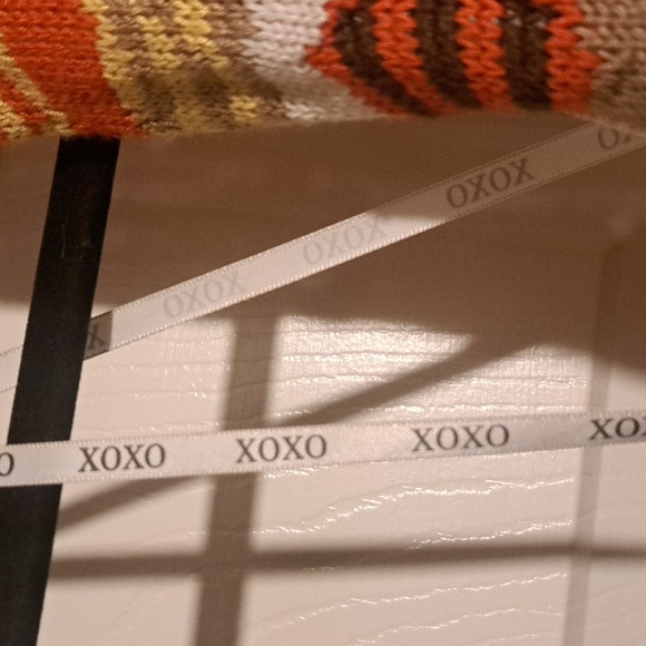 XOXO Striped Knit Sleeveless Cowl Neck Top in Warm Tones and a vintage feel - Picture 6 of 6